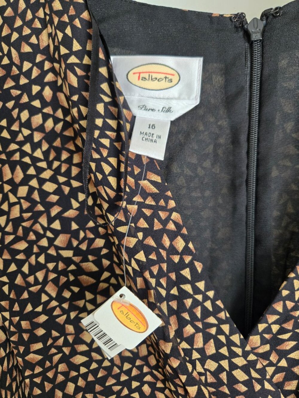 NWT Talbots Silk Dress - Sz 16 - Picture 4 of 8